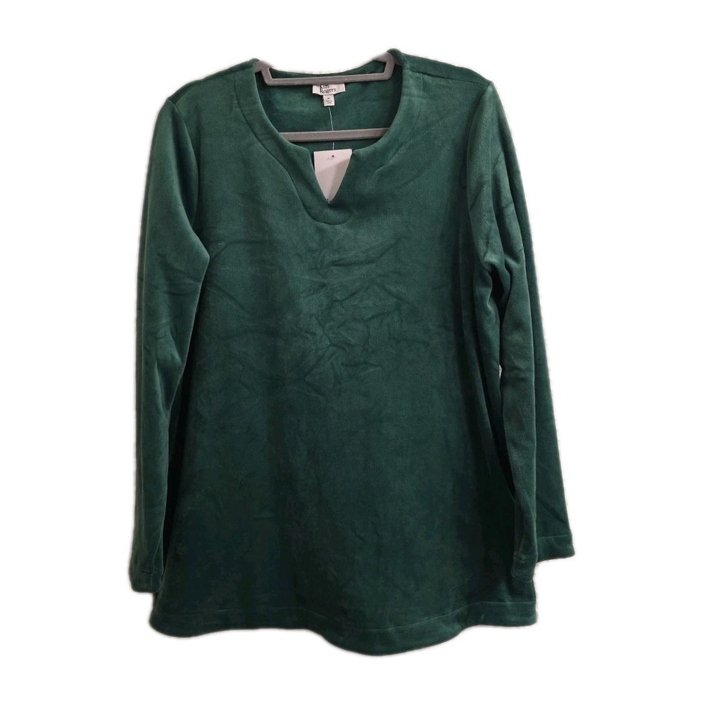 NEW Kim Rogers Sweater Size XL Velvet V Neck Long Sleeve Soft Christmas Festive